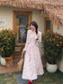 Ladies Spaghetti Straps Floral Print Long Dress
